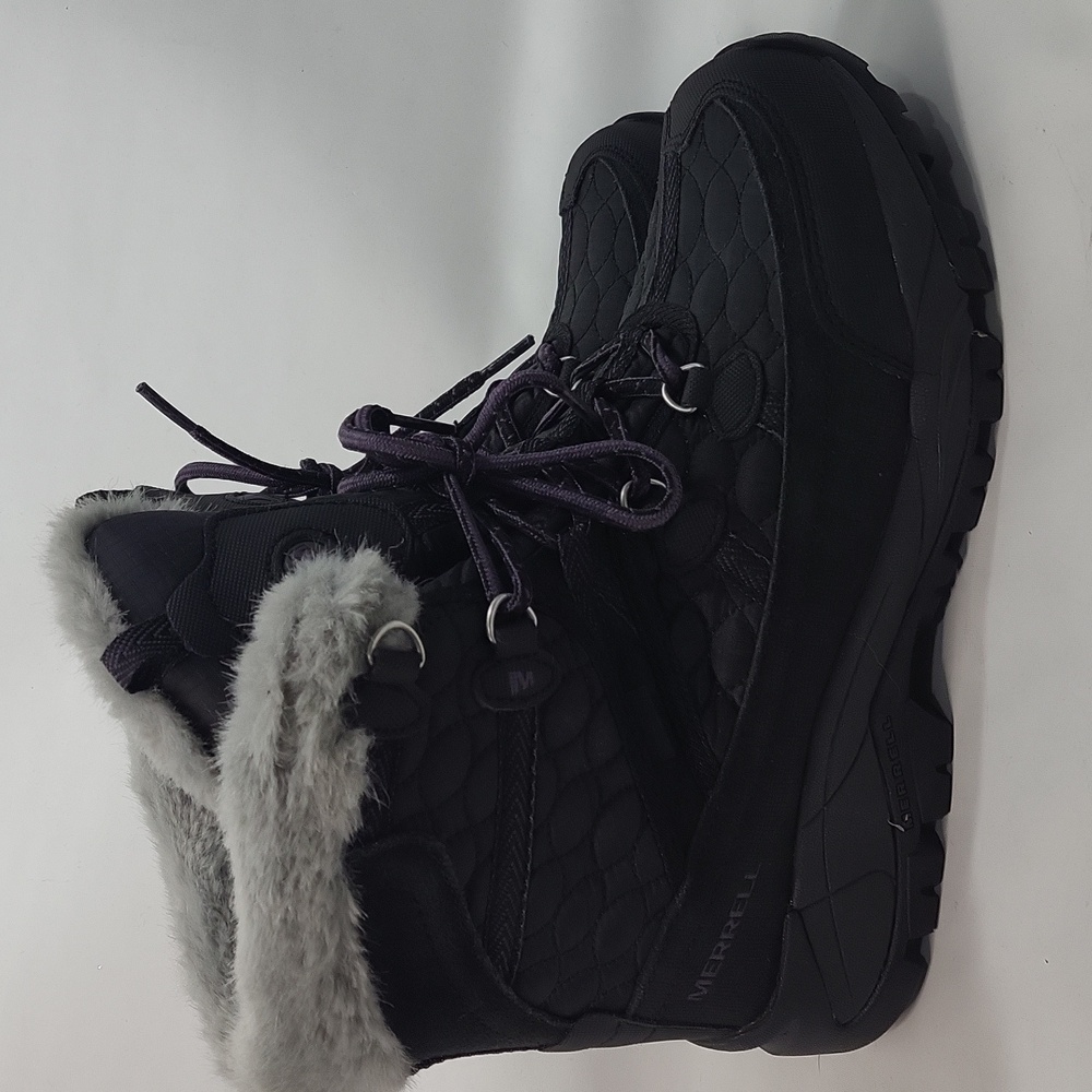 Merrell Waterproof Quilted Fur Winter Boots Size 8